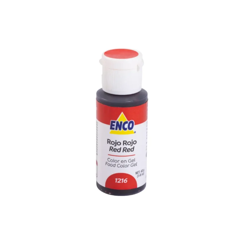 Colorante en Gel ENCO Rojo Rojo presentación 40g uso profesional