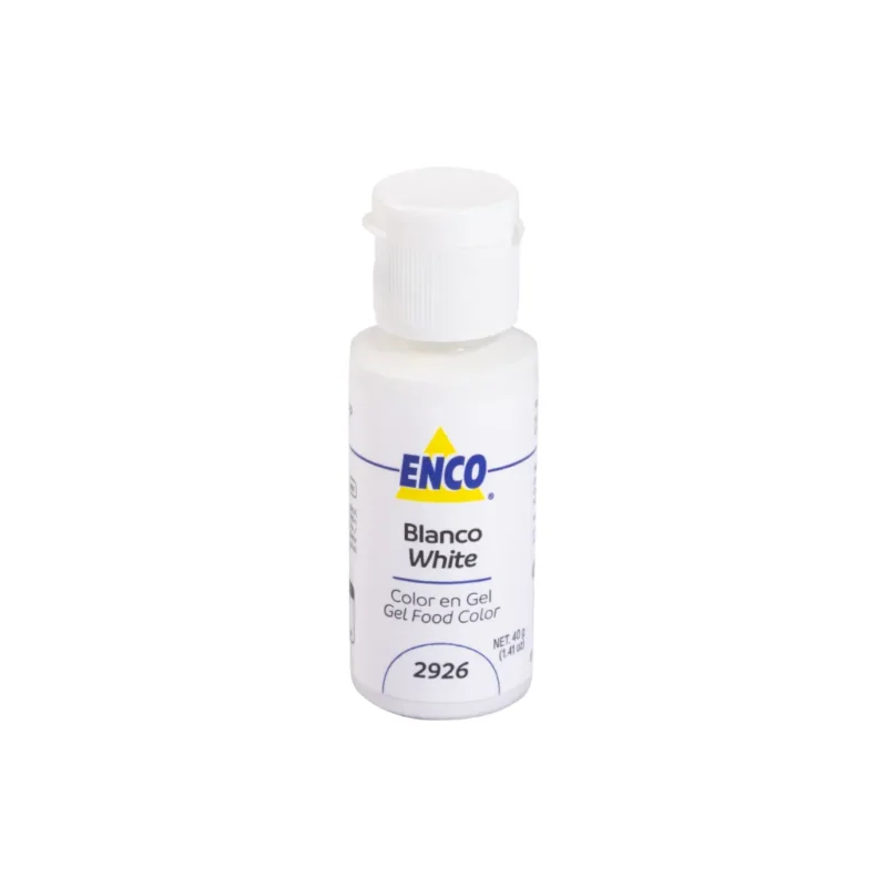Colorante en Gel ENCO Blanco para repostería profesional en presentaciones de 40g y 250g