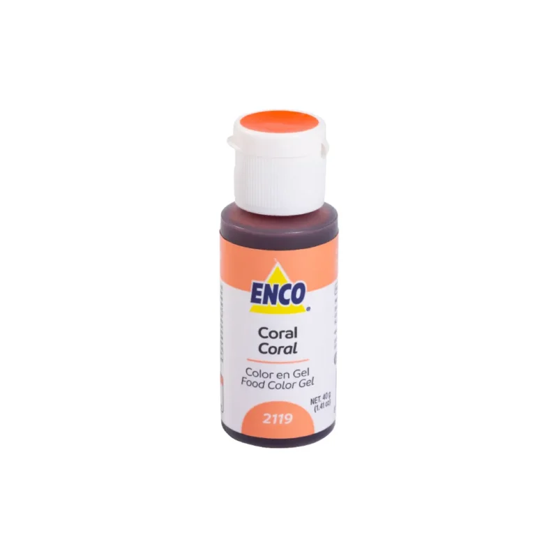 Colorante en Gel ENCO Coral presentación 40g para repostería