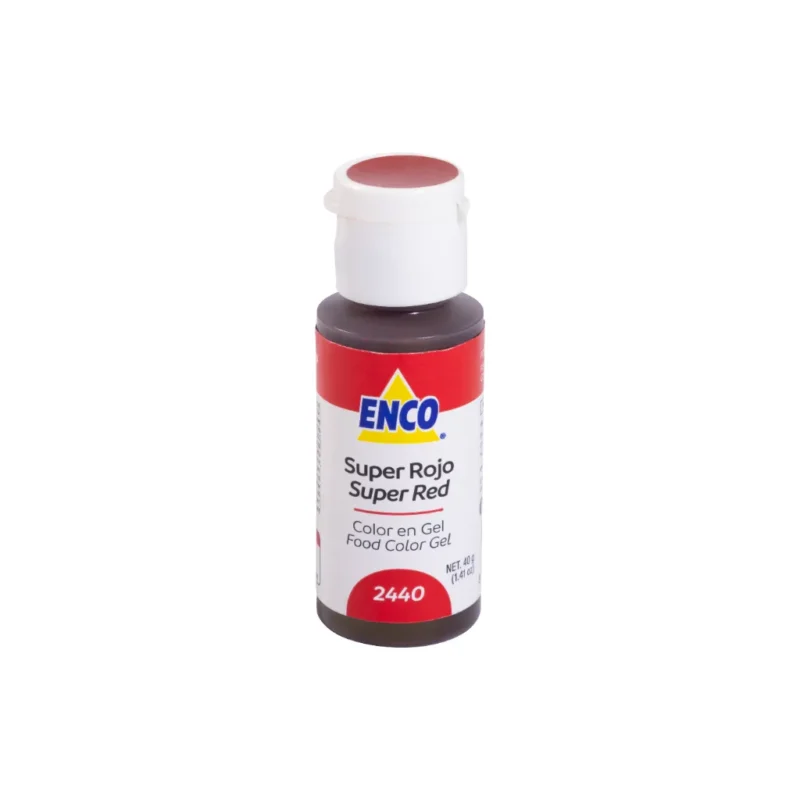 Colorante en Gel ENCO Super Rojo presentación 40g uso profesional