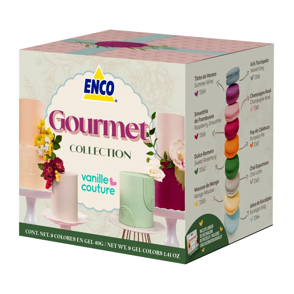 Kit Gourmet Collection ENCO 9 colorantes en gel de 40g