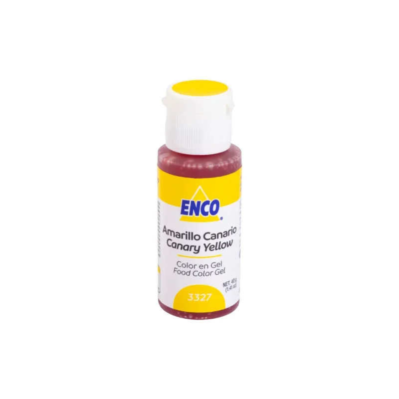 Colorante en Gel ENCO Amarillo Canario presentación 40g para repostería