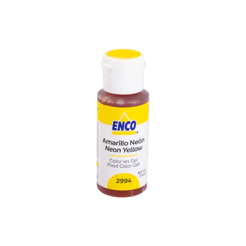 Colorante en Gel ENCO Amarillo Neón presentación 40g uso profesional