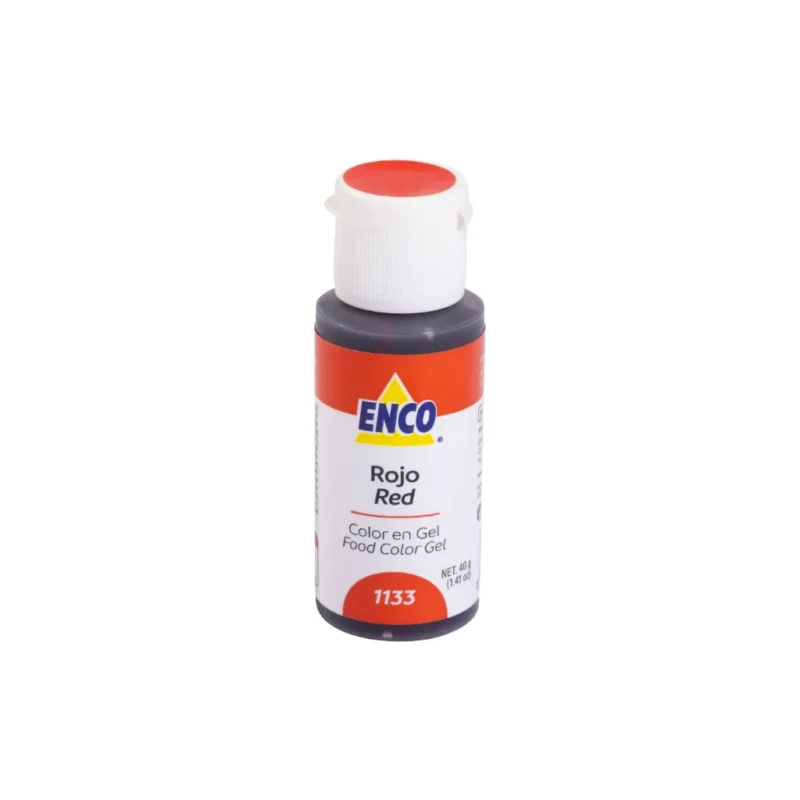 Colorante en Gel ENCO Rojo presentación 40g uso profesional