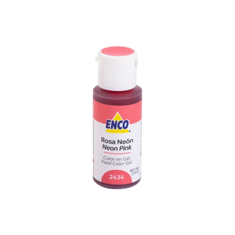 Colorante en Gel ENCO Rosa Neón presentación 40g uso profesional