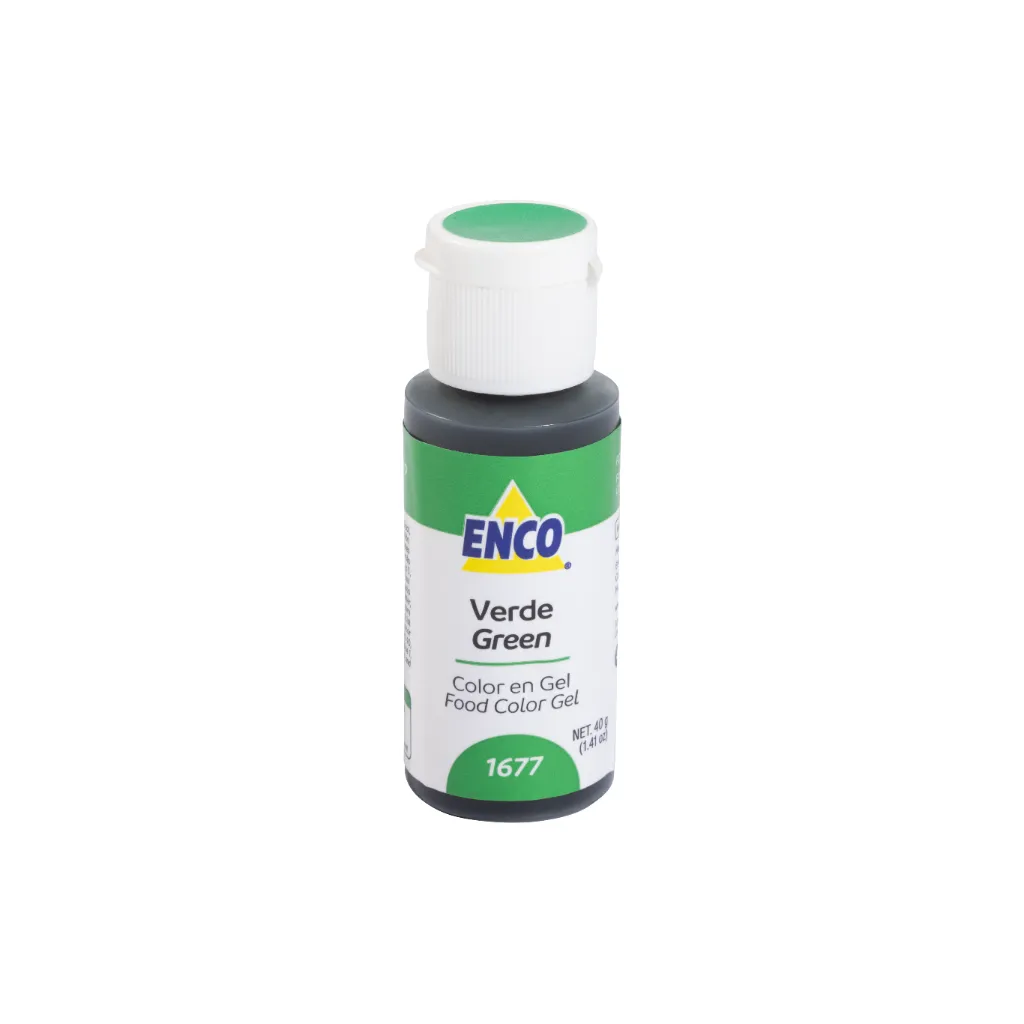 Colorante en Gel ENCO Verde | 40g 1 Colorante en Gel ENCO Verde presentación 40g para repostería