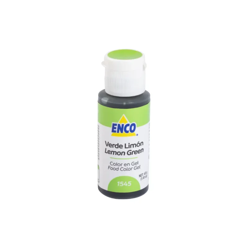 Colorante en Gel ENCO Verde Limón presentación 40g uso profesional